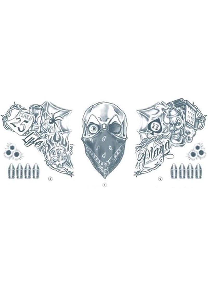Tinsley Transfers - Tinsley Transfers Vandal Full Neck Temporary Tattoo - Image 1