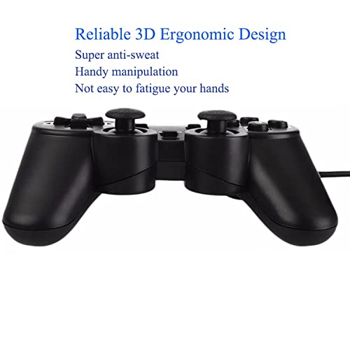 Baigeda USB Wired Game Controller for Windows PC/Raspberry Pi Remote Controller Gamepad Gaming Joystick Dual Vibration Joypad for Laptop Desktop Computer(Windows 11/10/8/7) & Steam/Roblox/RetroPie/RecalBox - Image 3