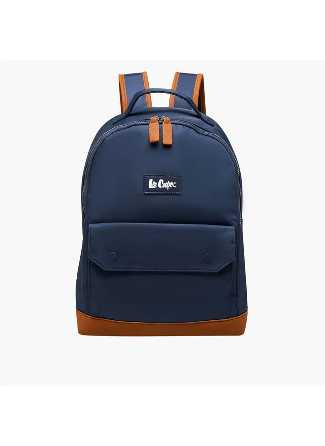 لي كوبر Women Colourblock Backpack with Zip Closure and Adjustable Strap - 40x15x33 cm
