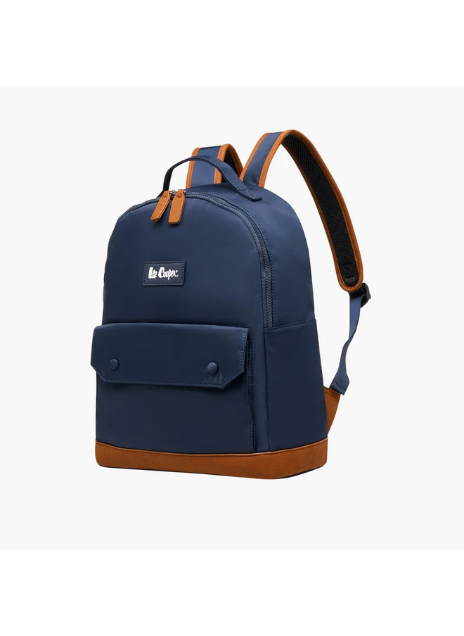 لي كوبر Women Colourblock Backpack with Zip Closure and Adjustable Strap - 40x15x33 cm