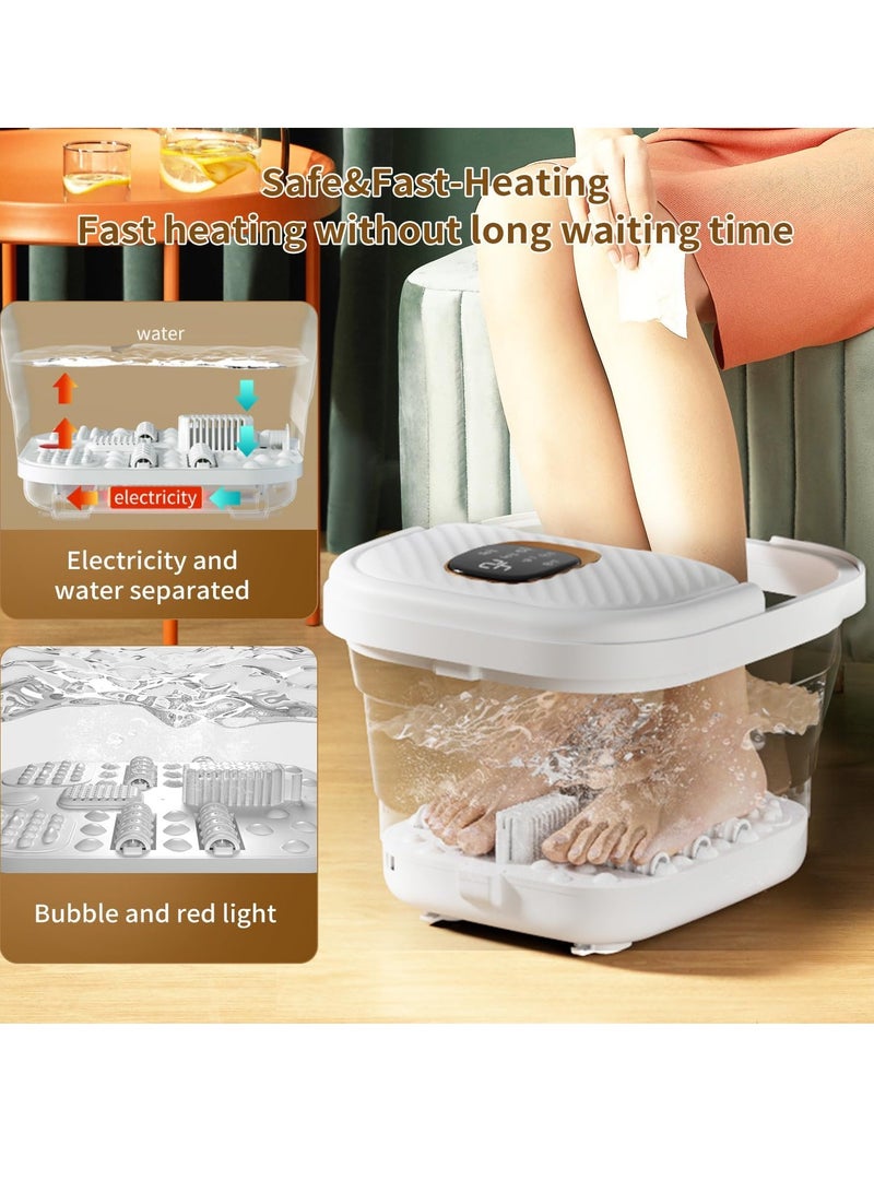 Collapsible Foot Spa with Heat, Touchscreen, Foldable Foot Bath Massager with Temperature Control, Foot Massage Rollers, Pedicure Spa for Home, Office, Relaxation, Gift for Men & Women - Image 1