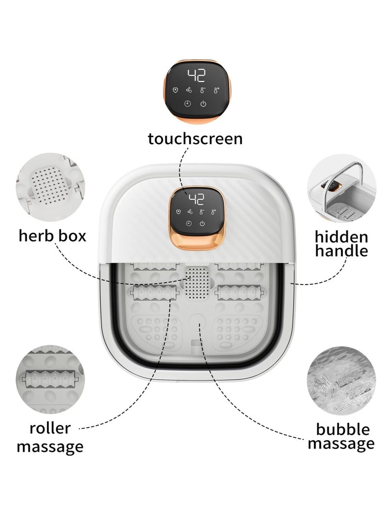 Collapsible Foot Spa with Heat, Touchscreen, Foldable Foot Bath Massager with Temperature Control, Foot Massage Rollers, Pedicure Spa for Home, Office, Relaxation, Gift for Men & Women - Image 3