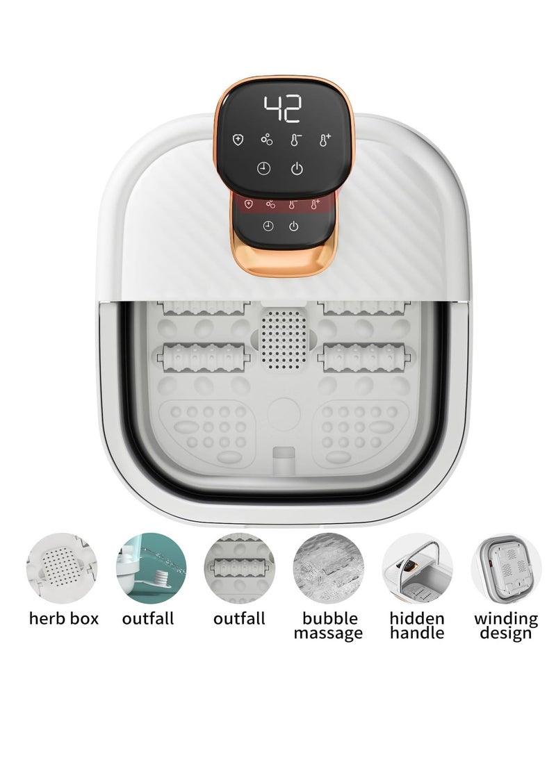 Collapsible Foot Spa with Heat, Touchscreen, Foldable Foot Bath Massager with Temperature Control, Foot Massage Rollers, Pedicure Spa for Home, Office, Relaxation, Gift for Men & Women - Image 4