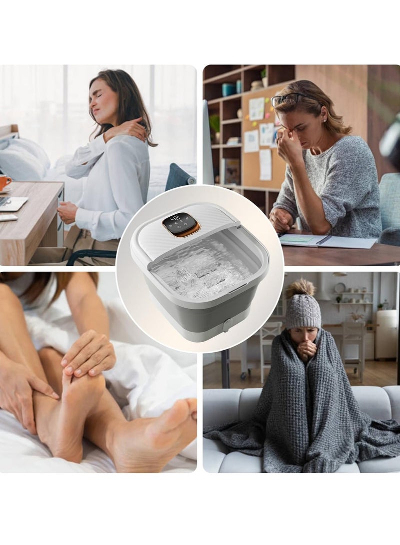 Collapsible Foot Spa with Heat, Touchscreen, Foldable Foot Bath Massager with Temperature Control, Foot Massage Rollers, Pedicure Spa for Home, Office, Relaxation, Gift for Men & Women - Image 5