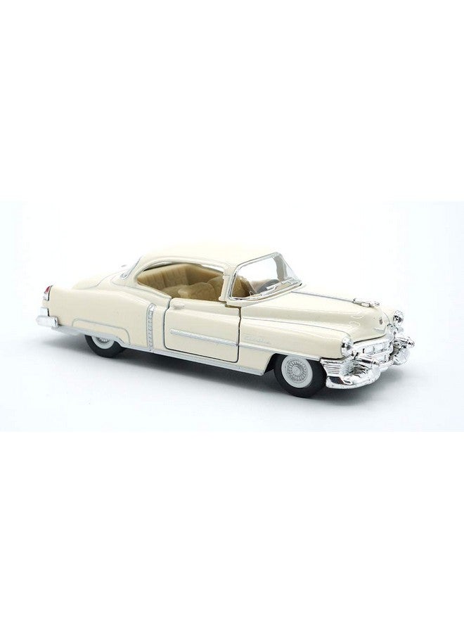Kinsmart كينسمارت 1953 كاديلاك سيريس 62 بيضوي أبيض كوبيه بابين 1/43 مقياس O سيارة مصنوعة من المعدن للذكور والإناث