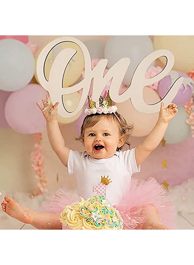 Cliths Set of 1 piece One Wooden Sign One Cutout Letter for 1st Birthday Party, One Sign One Banner Photo Prop for Baby Shower Party Decorations. Size:(16 IN) - Image 3