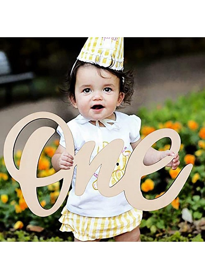 Cliths Set of 1 piece One Wooden Sign One Cutout Letter for 1st Birthday Party, One Sign One Banner Photo Prop for Baby Shower Party Decorations. Size:(16 IN) - Image 4