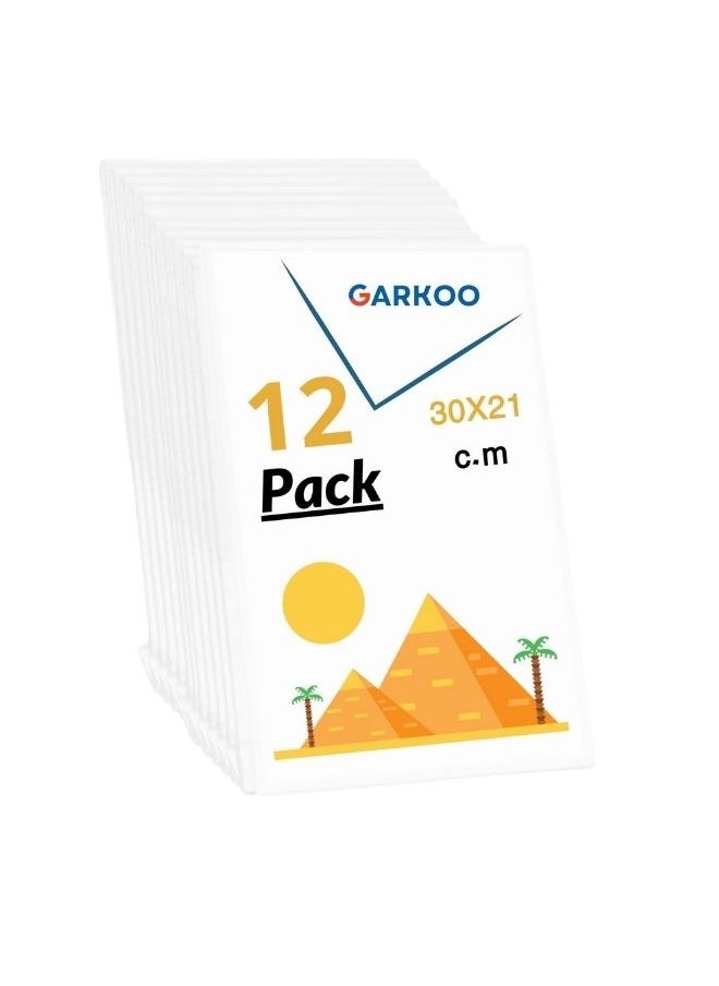 Garkoo - 21 x 30cm Acrylic Sign Holder, 12 Pieces - Clear Display Stand Sign Holders - Double Sided Acrylic Vertical Stands, Supplier Kiosk Display Items - Acrylic Frame for Restaurant, Office, Home, Shop - Image 1