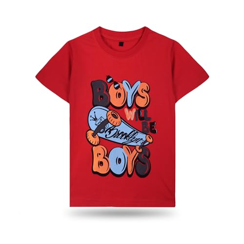 T2F Boy's Cotton Printed Regular Fit T-Shirt (Pack 0f 5) - Image 5