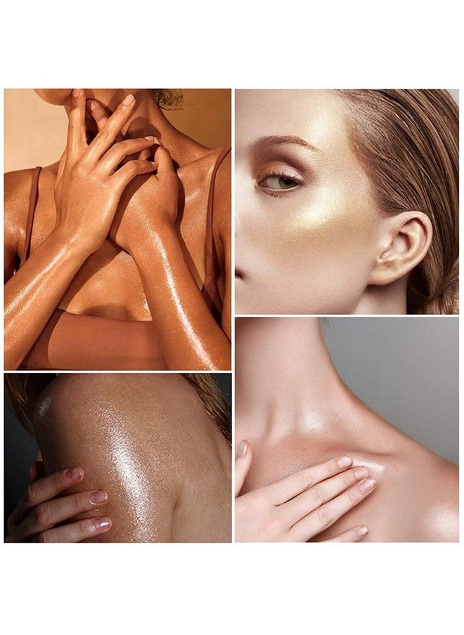 Melemando 5 Color Shimmer Body Oil Body Highlighter For Face And Body Waterproof Moisturizing Face Body Luminizer For Women And Girls( 01 Pearl White)  - Image 5
