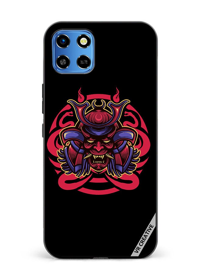 VR CREATIVE Protective Case Cover For Infinix Smart 6 HD Japanese Samurai Mask Design Multicolour - Image 1