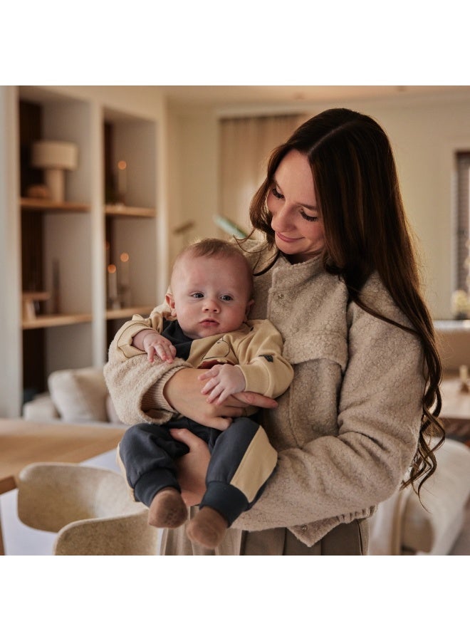 Dirkje boys' baby set sweater jogging trousers pebble navy - Image 4