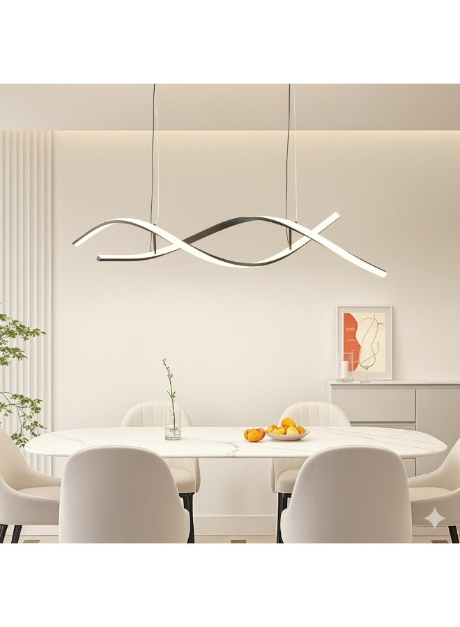 Hummer Modern black chandelier with 3 light modes, 42 watts - Image 1