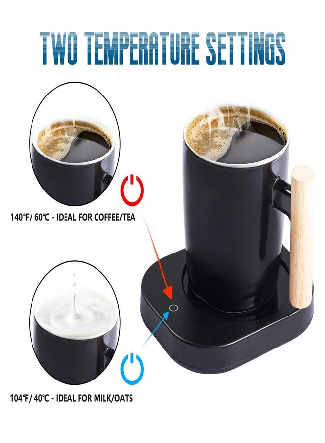HOWAY Coffee Warmer & Mug Set, Cup Heater for Desk Temperature Control and Smart Auto Shut Off, 14oz, Two temperatures - Image 2