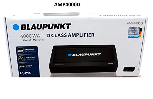 Blaupunkt بلوبانكت AMP4000D AMP4000D مضخم صوت أحادي من فئة D بقدرة قصوى 4,000 واط مع جهاز تحكم في الصوت المنخفض - Image 1