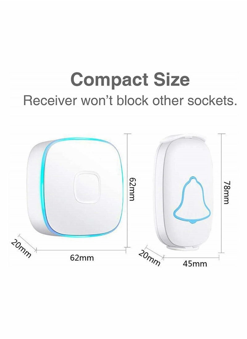 Y&D - Wireless Doorbell, Waterproof Door Bell with 38 Melodies and Led Flash,1000-Foot Range, 4 Level Volume, 2 Remote Buttons 1 Receiver - Image 1
