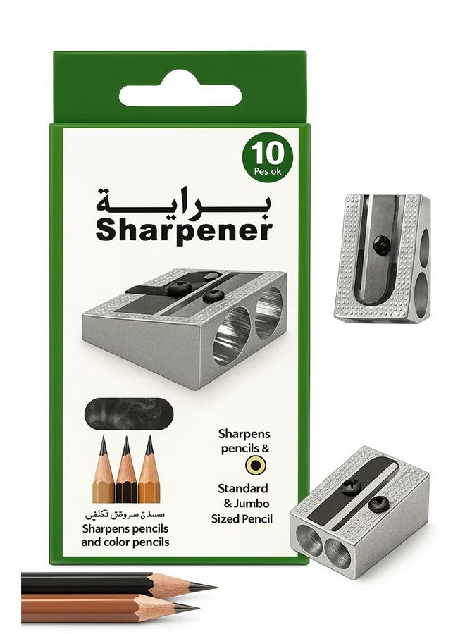 Bukela Pencil Sharpener Set – 10 Pieces Pack – Compact & Durable Manual Sharpeners - Image 3