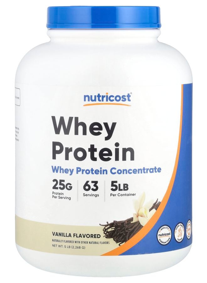 بروتين مصل اللبن المركز بنكهة الفانيليا 5 رطل (2268 جرام)