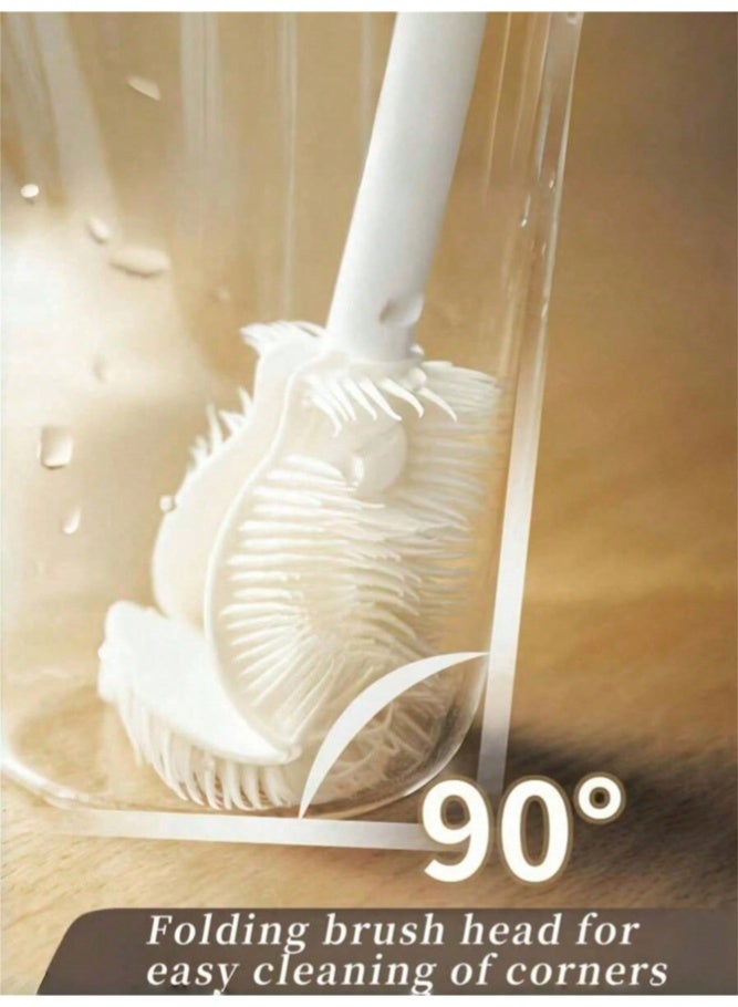 ميدي 1pc Long Handle Silicone Cup Brush, Flexible 360° No Dead Angle Cleaning Brush, Food-Grade Silicone Bottle & Tumbler Cleaner, Multi-Functional Stain Remover for Cup Bottom & Wall, Durable Kitchen Tool for Easy Cleaning - Image 2