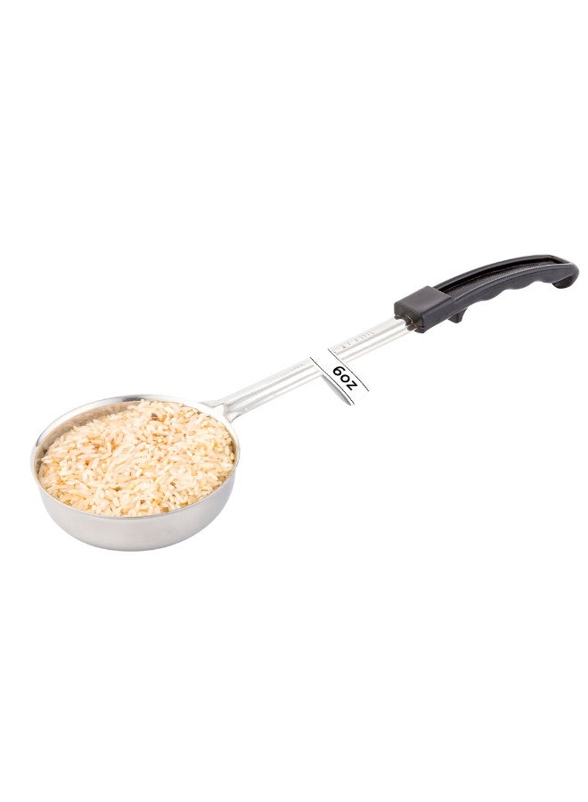 Restaurantware Met Lux 6 Ounce Portion Ladle, 1 With Black Handle Portion Serving Spoon - Does Not Corrode, Dishwashable, Stainless Steel Portion Control Serving Utensil, Multipurpose  - Image 2
