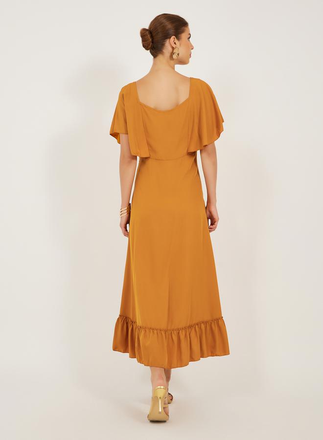 Styli Ruffled Shoulder Midi Dress - Image 5