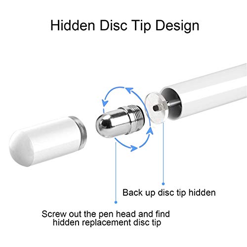 ORIbox Stylus Pens for Touch Screens,Stylus Pen for iPad,iPad Pro,iPad Air,iPhone,Android,Tablet,Samsung,HTC,Fire Tablet,Stylus Pencil,All Capacitive Touch Screen Device,White - Image 3