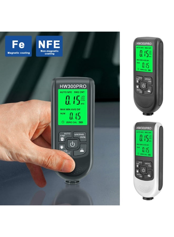 Paint Thickness Gauge -Accurate Car Paint Depth Gauge with 0-2000UM Fe & NFe Thickness Gauge for Steel Automotive Aluminum Metals - Image 2