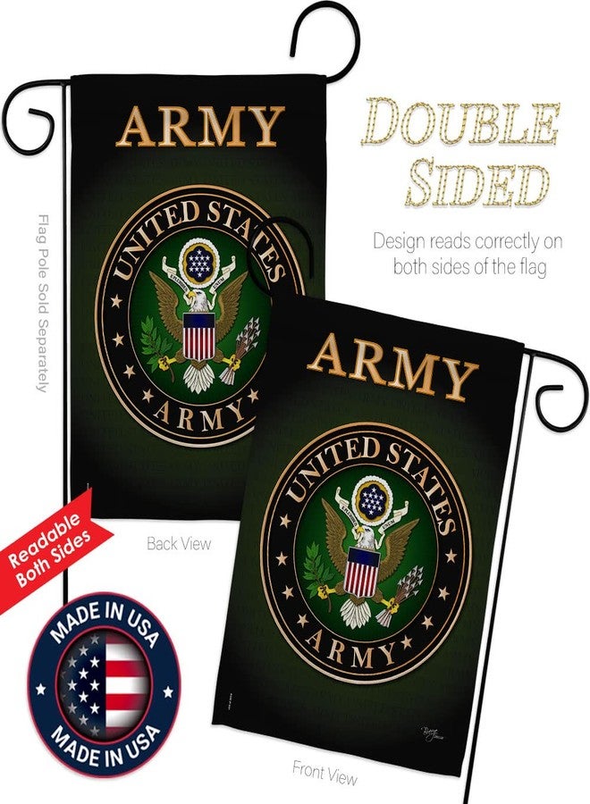 Breeze Decor US Army Garden Flag Home Decor Armed Forces Decorations Officially Licensed American Decorations Military Memorabilia Remembrance Wall Tapestry Retire Outdoor Yard Banner Veteran Memorial Day Gifts Made In USA - Image 3