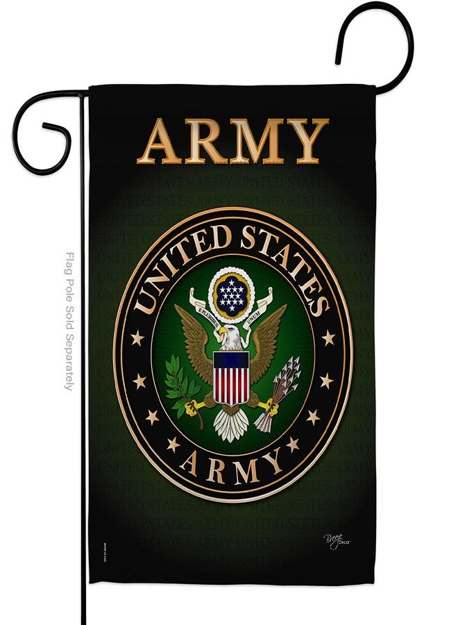 Breeze Decor US Army Garden Flag Home Decor Armed Forces Decorations Officially Licensed American Decorations Military Memorabilia Remembrance Wall Tapestry Retire Outdoor Yard Banner Veteran Memorial Day Gifts Made In USA - Image 1