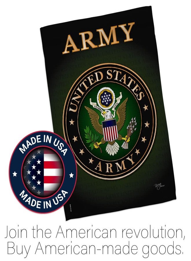 Breeze Decor US Army Garden Flag Home Decor Armed Forces Decorations Officially Licensed American Decorations Military Memorabilia Remembrance Wall Tapestry Retire Outdoor Yard Banner Veteran Memorial Day Gifts Made In USA - Image 5