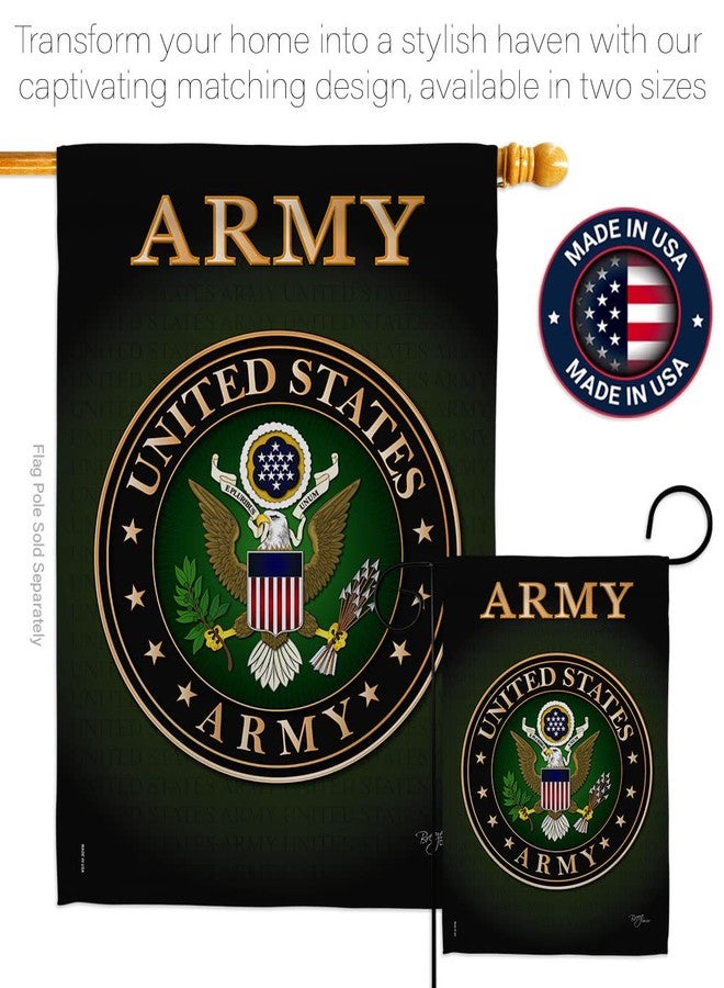 Breeze Decor US Army Garden Flag Home Decor Armed Forces Decorations Officially Licensed American Decorations Military Memorabilia Remembrance Wall Tapestry Retire Outdoor Yard Banner Veteran Memorial Day Gifts Made In USA - Image 4