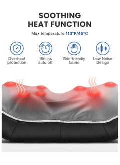 RENPHO Heated Shiatsu Neck And Shoulder Back Massager, Electric Vibration Deep Tissue 3D Kneading  - Image 4