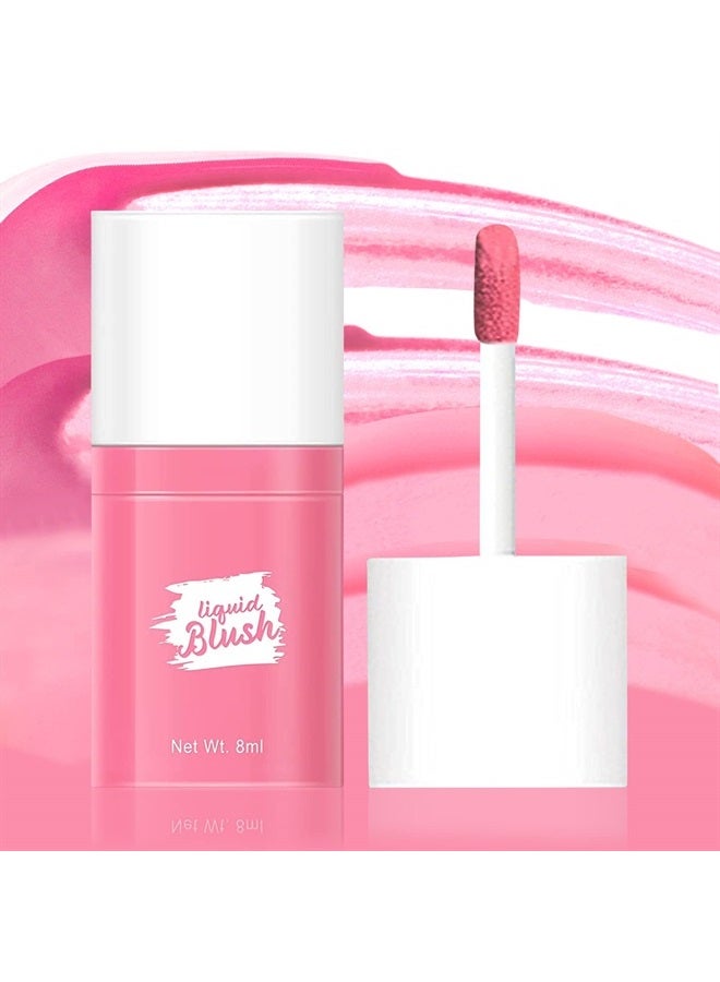 Liquid Blush,Luxsea Cream Blush Liquid Stick for Cheeks, Waterproof Cheek Stain Makeup,Natural Looking Lightweight Cheeks Blush Gel, Sheer Flush Of Color,Face Blush Gifts for Girls Birthday Halloween