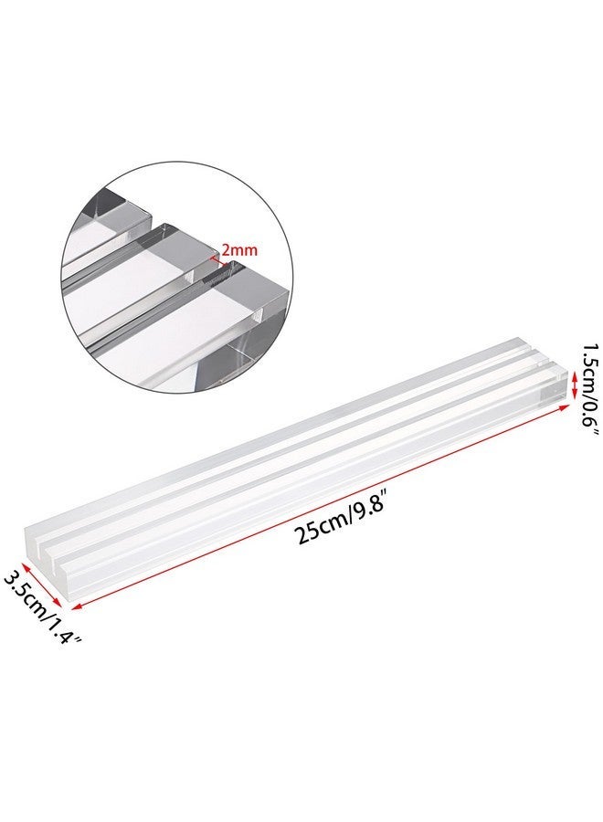 أونماي مجموعة من 4 حاملي بطاقات اللعب الاكريليك مع الأخاديد المزدوجة ، وبطاقات اللعب الواضح مع 2 فتحات ، والاكريليك لعبة بطاقة رفوف الملحقات منظم لكبار السن - Image 3