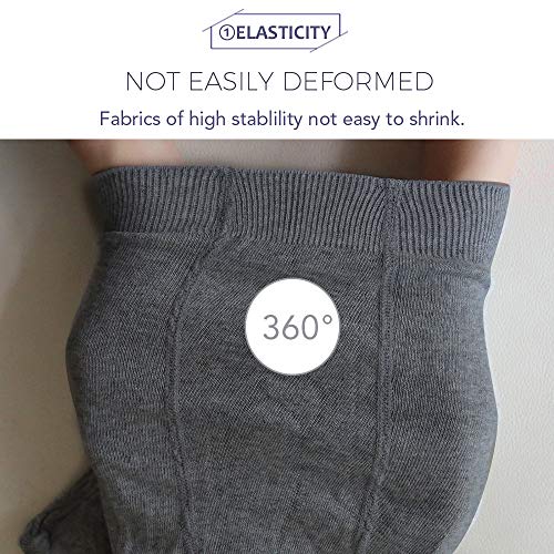 techcity Baby Toddler Girls Tights Seamless Cable Knit Cotton Leggings Pants Stockings for Infant Baby Girl (Dark Grey, 3-12 Months) - Image 3