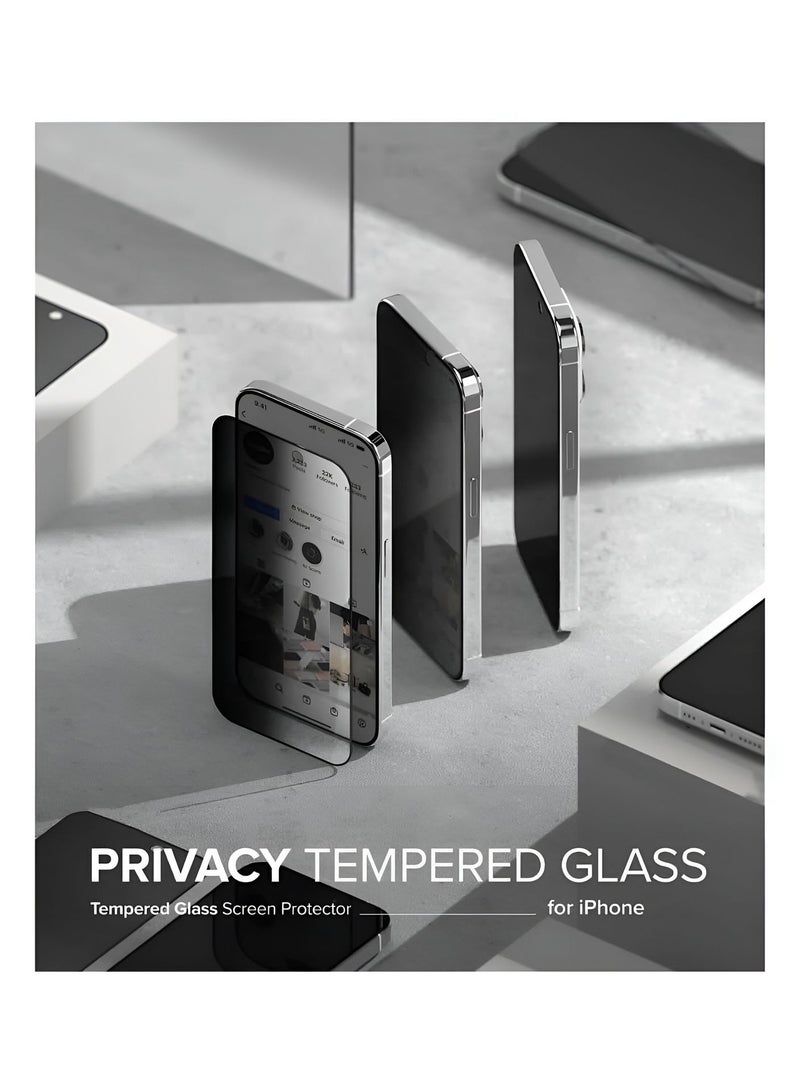 CHAPPELINE Apple iPhone 16e 5G 2025 Next Generation A++ Quality Privacy Glass Screen Protector with Auto Alignment Easy Installation Frame/Applicator, Bubble Free, Tempered Glass HD Clear, Anti-Scratch, Anti-Spy Flim, Anti-Fingerprint - Clear/Black - Image 3