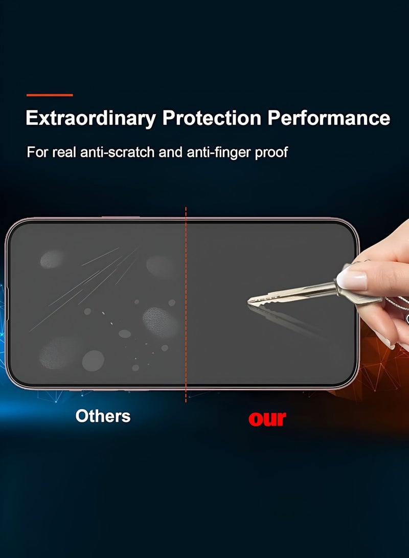 CHAPPELINE Apple iPhone 16e 5G 2025 Next Generation A++ Quality Privacy Glass Screen Protector with Auto Alignment Easy Installation Frame/Applicator, Bubble Free, Tempered Glass HD Clear, Anti-Scratch, Anti-Spy Flim, Anti-Fingerprint - Clear/Black - Image 4