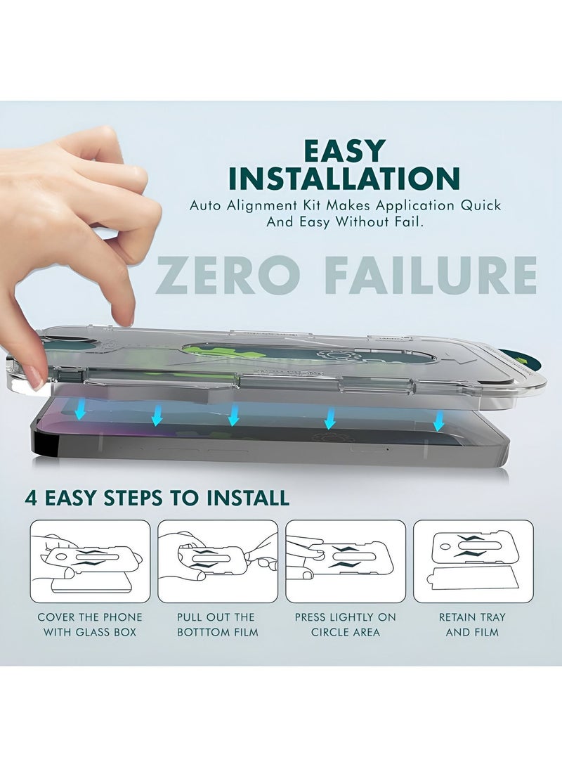 CHAPPELINE Apple iPhone 16e 5G 2025 Next Generation A++ Quality Privacy Glass Screen Protector with Auto Alignment Easy Installation Frame/Applicator, Bubble Free, Tempered Glass HD Clear, Anti-Scratch, Anti-Spy Flim, Anti-Fingerprint - Clear/Black - Image 5