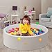 HARBOLLE Baby Ball Pit 472 Soft Round Memory Foam Ball Pits NOT Included Balls Indoor Outdoor Playpen for Babies Toddlers Kids Great Gift for Girls Boys Gray - Image 2