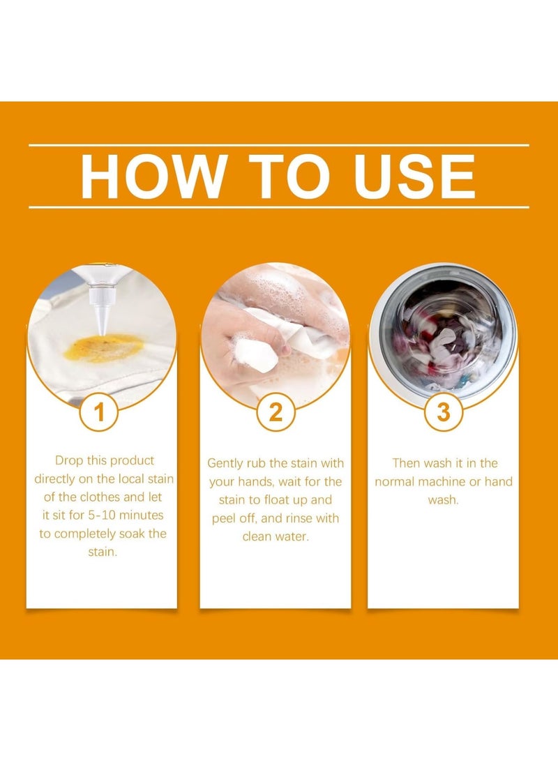 SYOSI Degreasing Cleaner, Citrus Formula Stain Remover, Laundry Spot Cleaner for Tough Stains and Grease, Compact and Easy-to-Use Squeeze Bottle, Long-Lasting Effectiveness for Fabrics, Clothes (8.72 OZ) - Image 2