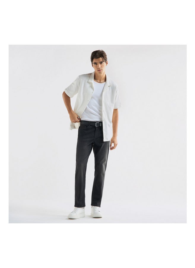 FAV Regular Fit Textured Camp Collar Shirt  - Image 4