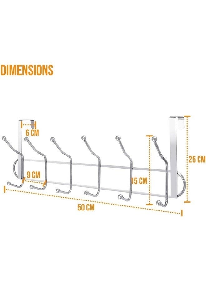 Door Hanger for Cloth Hanging Over The Door Hook with 12 Portable Hooks Heavy Duty Cloth Hanger Rack for Hanging Clothes (12 Hooks Hanger) - Image 3