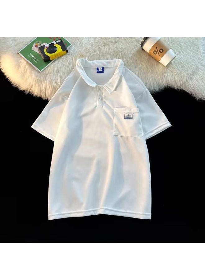KUYING New Men's Loose High End Half Sleeve Polo Shirt