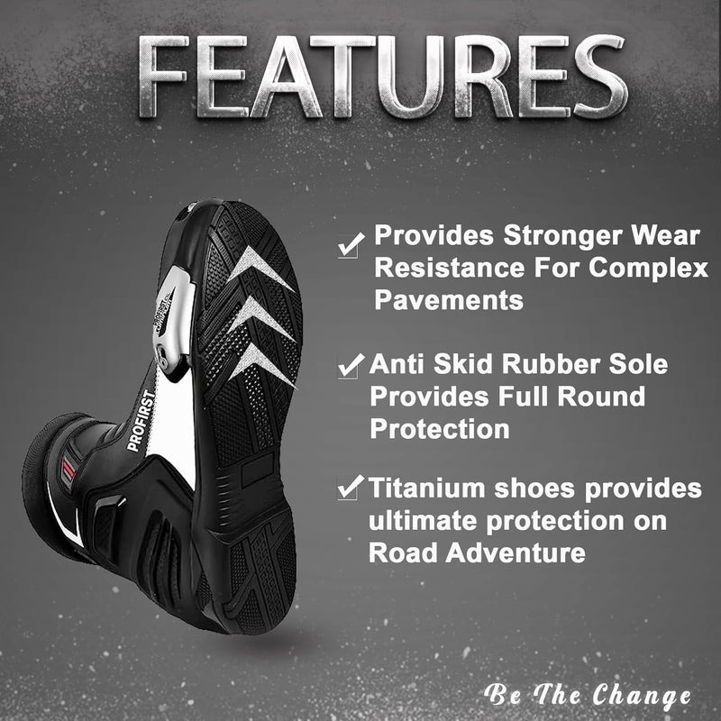 PROFIRST Waterproof Motorbike Boots - Armoured Short Ankle Shoes for Racing and Touring - Image 5