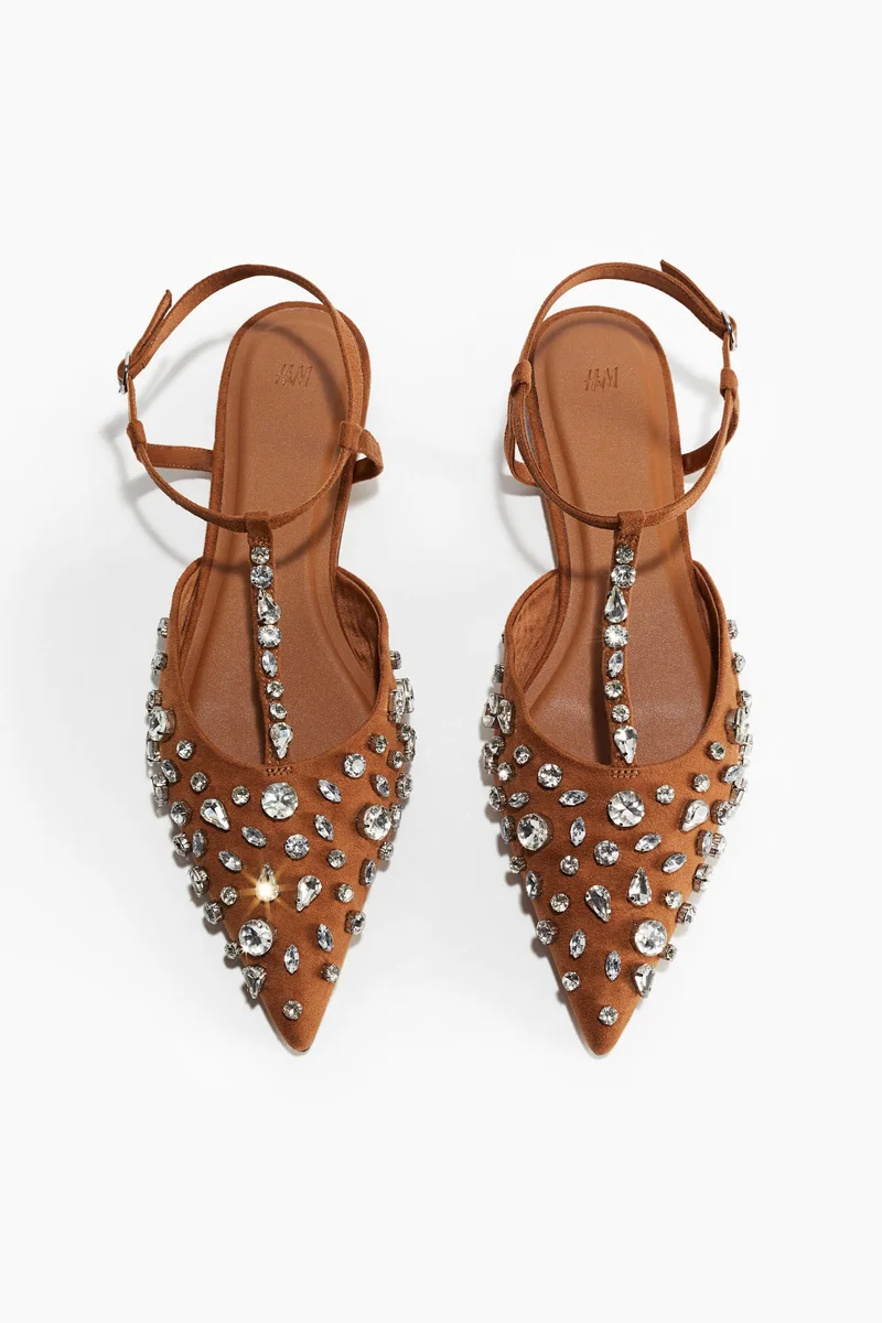 H&M Rhinestone-embellished sandals