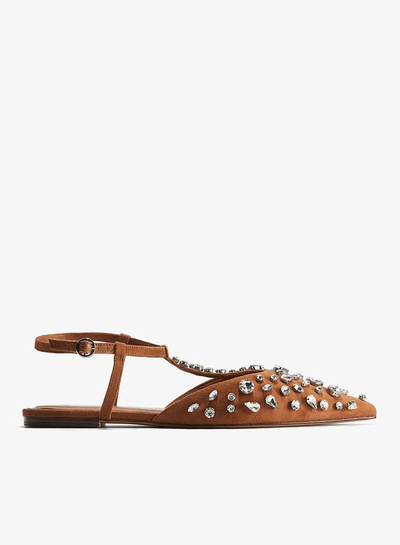 اتش اند ام صندل مزين بحجر الراين