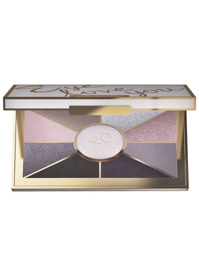 Mirabella لوحة ظلال العيون Eye Love You بتأثير لامع محايد - لوحة مكياج مع مساحيق مضغوطة عالية الصبغة، ظلال عيون غير لامعة وكريمية بظلال باردة - إغواء - Image 1