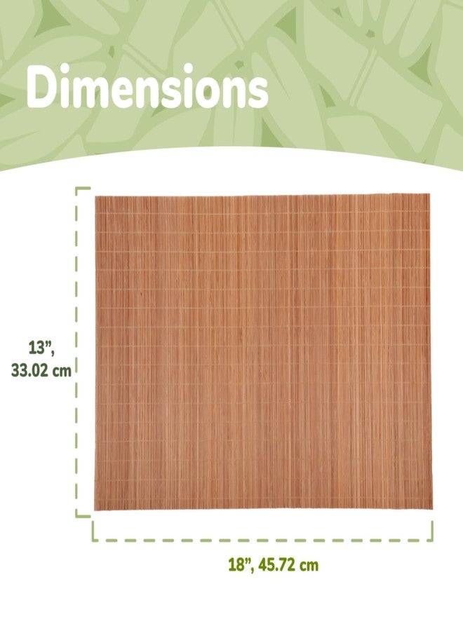 BambooMN Matchstick Placemats - 18" x 13" - Skinny Brown - 4 Mats - Image 2
