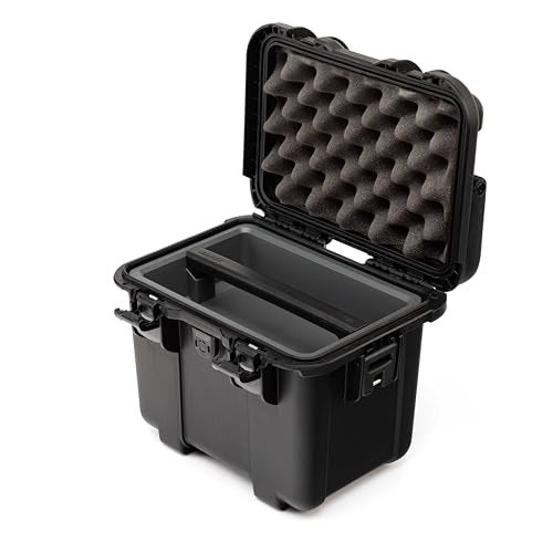 NANUK T20 Top Loader Case for Cameras and Lenses with Lid Stay and Reinforced Metal Padlock Holes PowerClaw Superior Latching System and Tray and Rigid Divider Black - Image 1