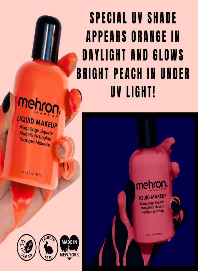 Mehron Makeup Liquid Makeup | Face Paint and Body Paint Perfect for Halloween, Cosplay I Air Brush Compatible 4.5 oz (133 ml) (Glow Orange) - Image 2